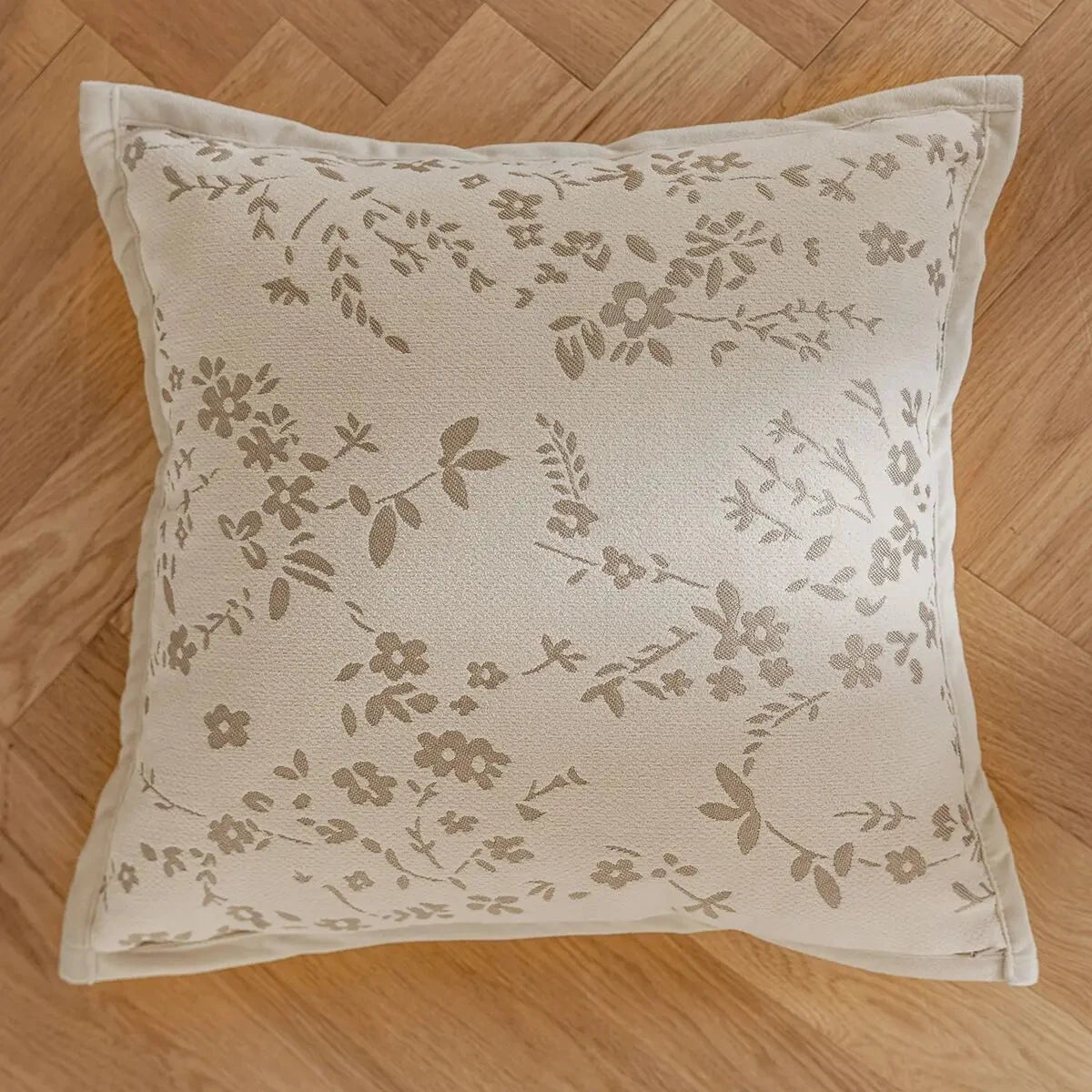 Exquisite Nordic Floral Embroidery French Cream Throw Pillow Cover Julia M LifeStyles