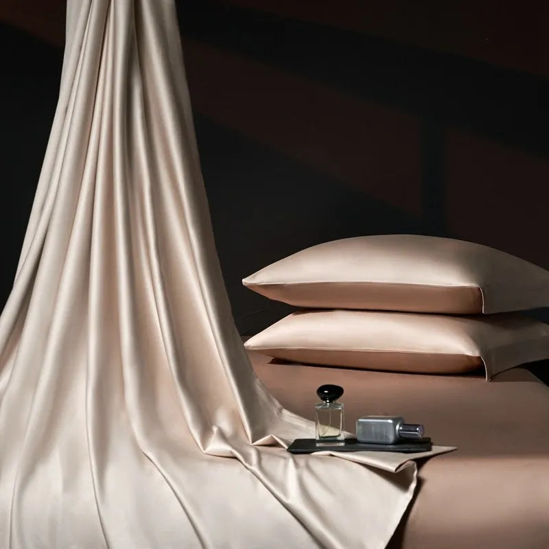 Luxury 100% Egyptian Cotton Reversible Duvet Cover Set - Silver & Purple Julia M LifeStyles