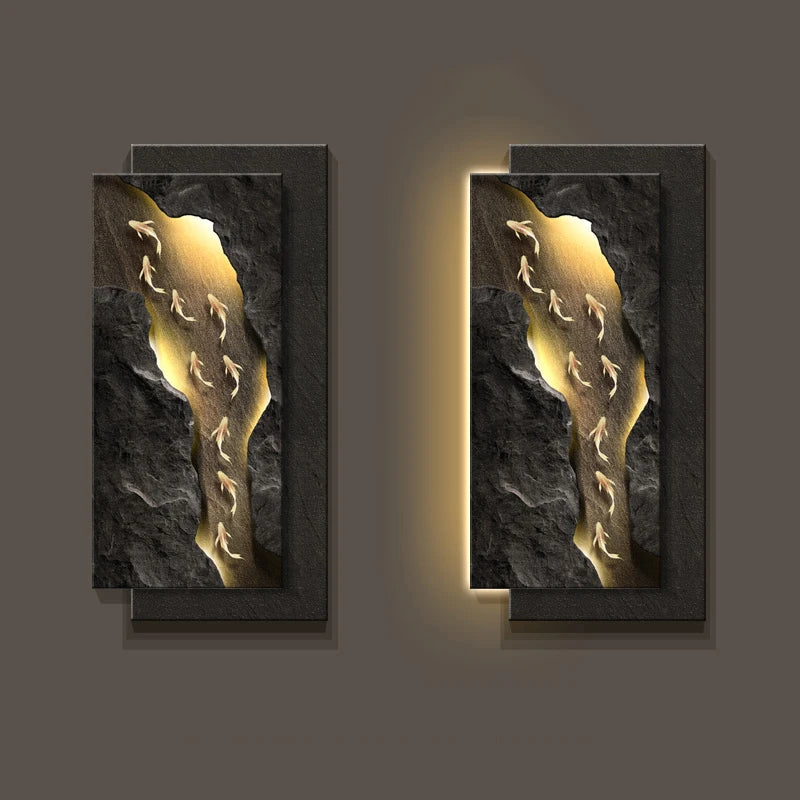 Koi Fish LED Light Wall Lamp