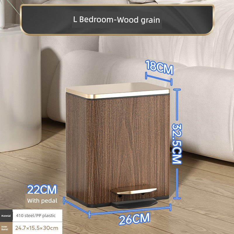Sleek Leather Exterior German Foot-Pedal Trash Can - 12L -30L Luxury Design for Home & Office Julia M LifeStyles