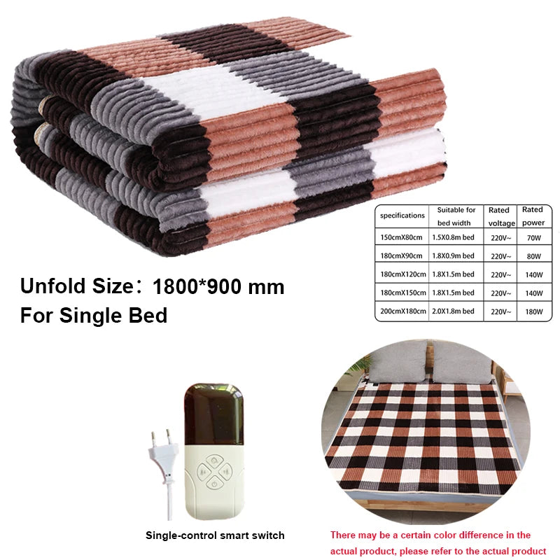 Smart Electric Heating Blanket with Automatic Thermostat