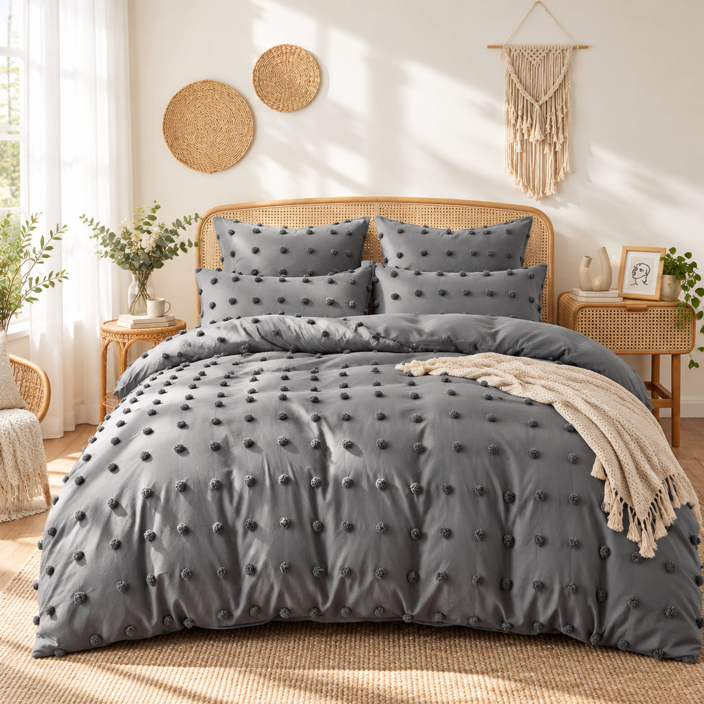 Julia M Haus Tufted Duvet Cover Set