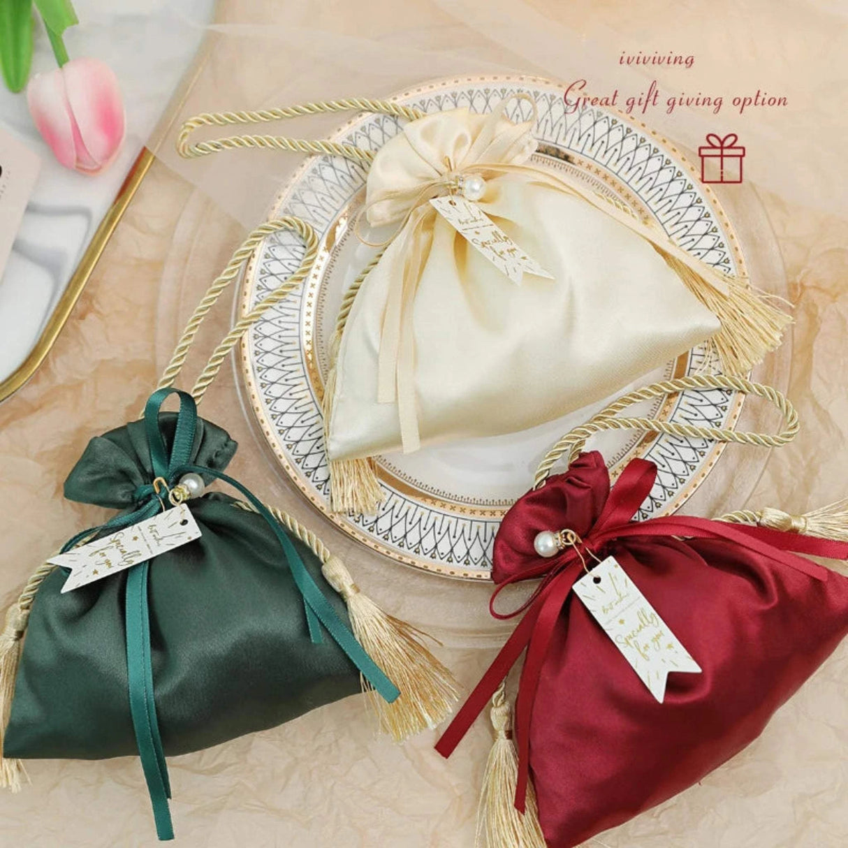 Luxury Packing Drawstring Velvet Pouch Sachet Gift Bag