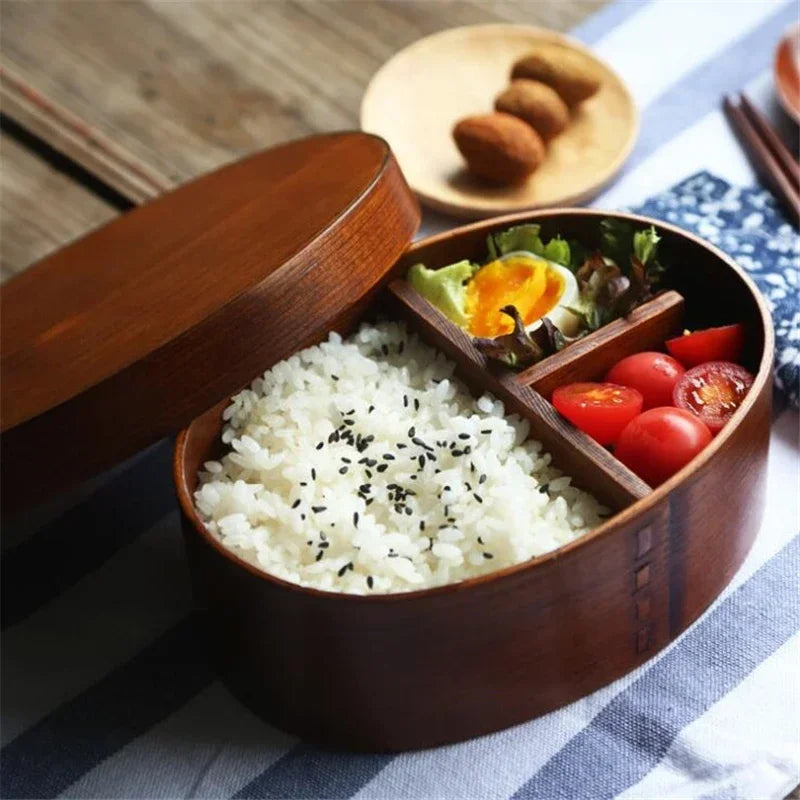 Lunch Box Picnic Japanese Bento for School Kids Dinnerware Set Round Square - Julia M LifeStyles