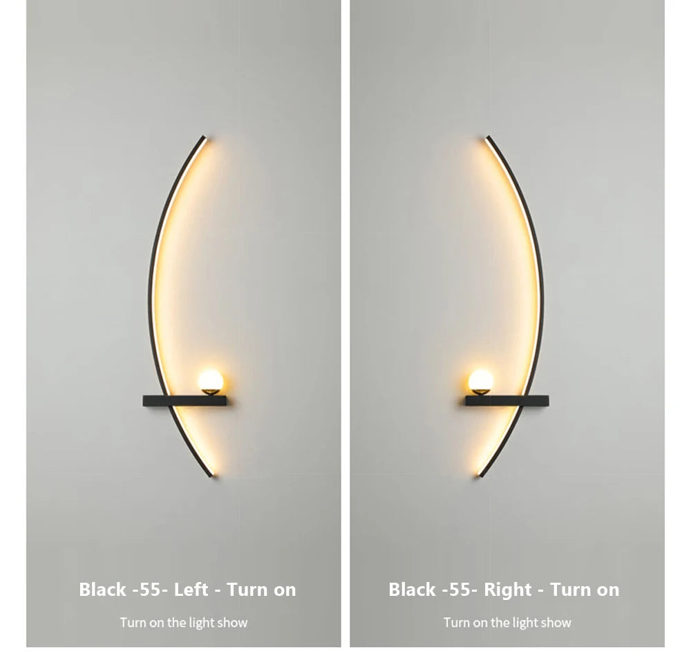 Modern LED Wall Lamp with Smart Remote Control for Bedroom and Living Room Julia M LifeStyles