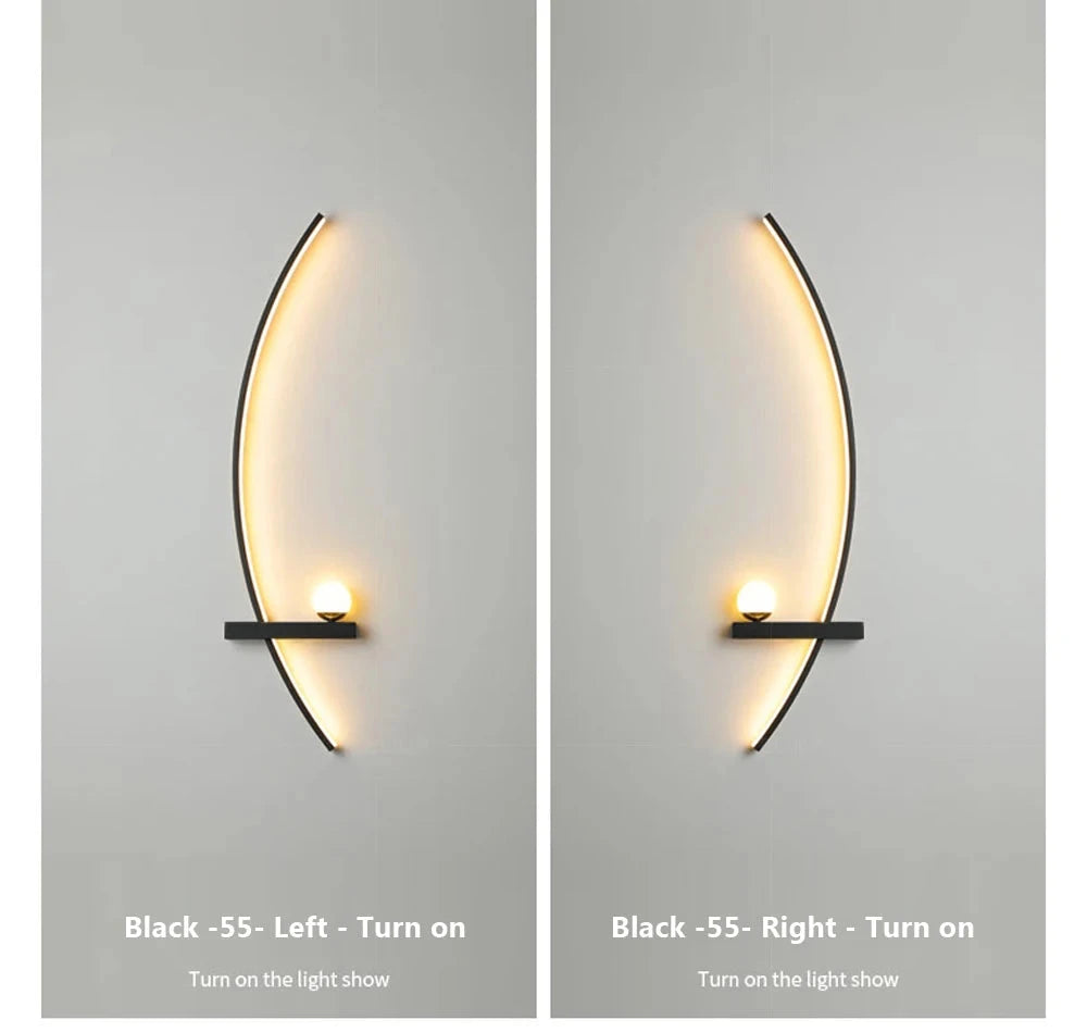 Modern LED Wall Lamp with Smart Remote Control for Bedroom and Living Room Julia M LifeStyles