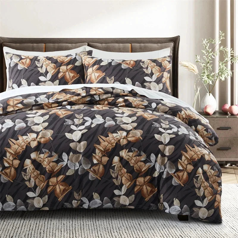 Bohemian Paisley Floral Reversible Duvet Cover Set for Twin Beds Julia M LifeStyles