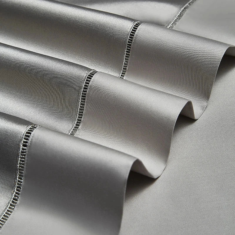 Luxury 4/7Pcs Silky Egyptian Cotton Damask Satin Super King Bedding Set Julia M LifeStyles