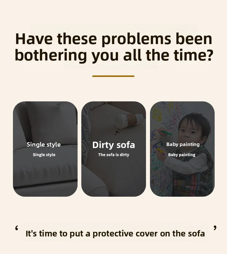 Thickened Elastic Silver Fox Fleece Sofa Cover