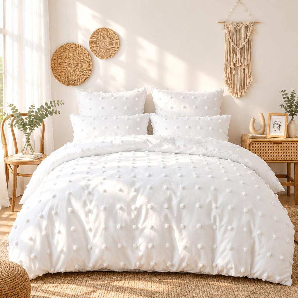 Julia M Haus Tufted Duvet Cover Set
