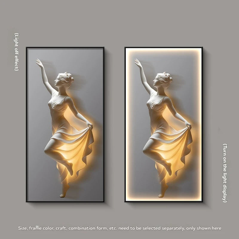 Lumière Entrance Wall Art | Illuminated Abstract Canvas
