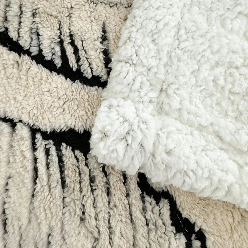 Cozy Leaves Printed Super Thick Lamb Fleece Blanket Julia M LifeStyles