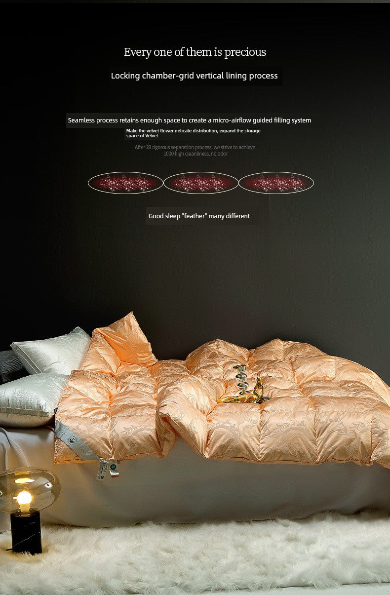 Italy Import Silk Duvet - 95% Goose Down Winter Quilt Julia M LifeStyles