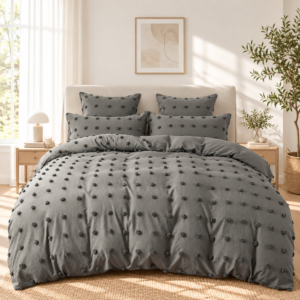 Julia M Haus Tufted Duvet Cover Set