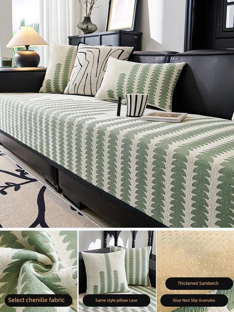 Scandinavian Chenille Non-Slip Sofa Cover - Julia M LifeStyles