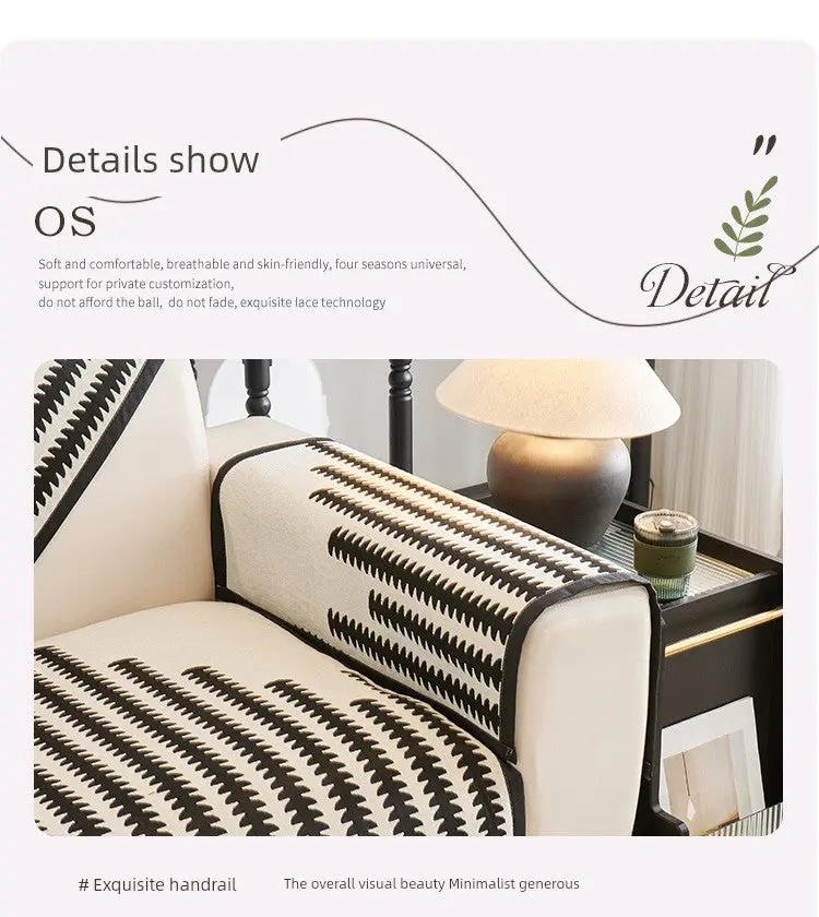 Scandinavian Chenille Non-Slip Sofa Cover Julia M Home & Kitchen