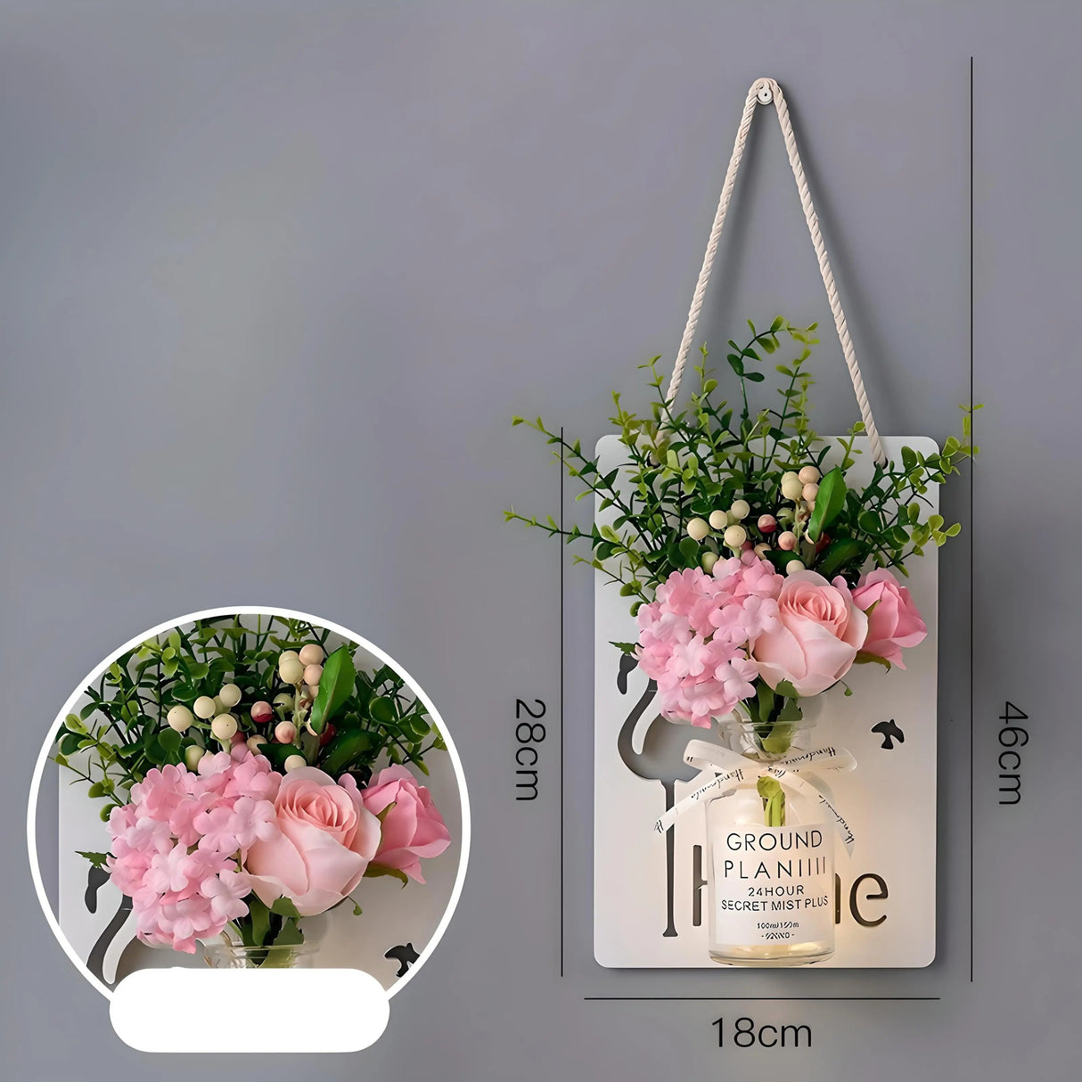 Scandinavian Style Hand - Painted Artificial Flower Wall Decor by Julia M - Julia M LifeStyles