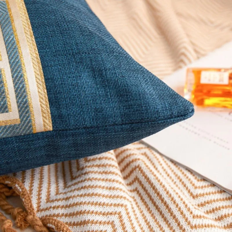 Cotton Linen Cushion Cover - Nordic Style Geometry 45x45cm - Julia M LifeStyles