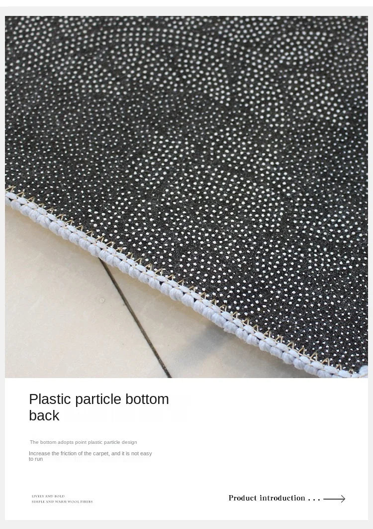 VIKAMA Orange Grey Large Living Room Carpet