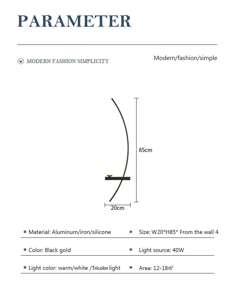 Modern LED Wall Lamp with Smart Remote Control for Bedroom and Living Room Julia M LifeStyles