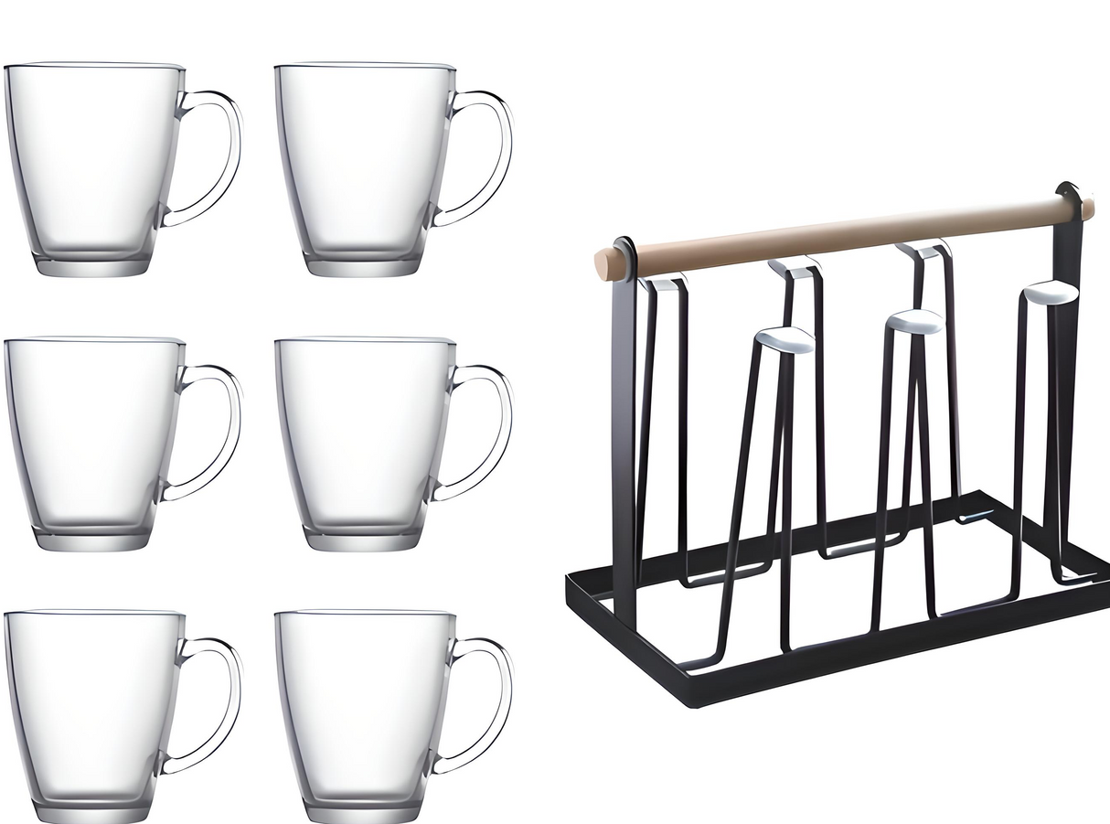 Julia M Lifestyles 380ml Drop-Resistant Tempered Glass Mug Julia M Home & Kitchen