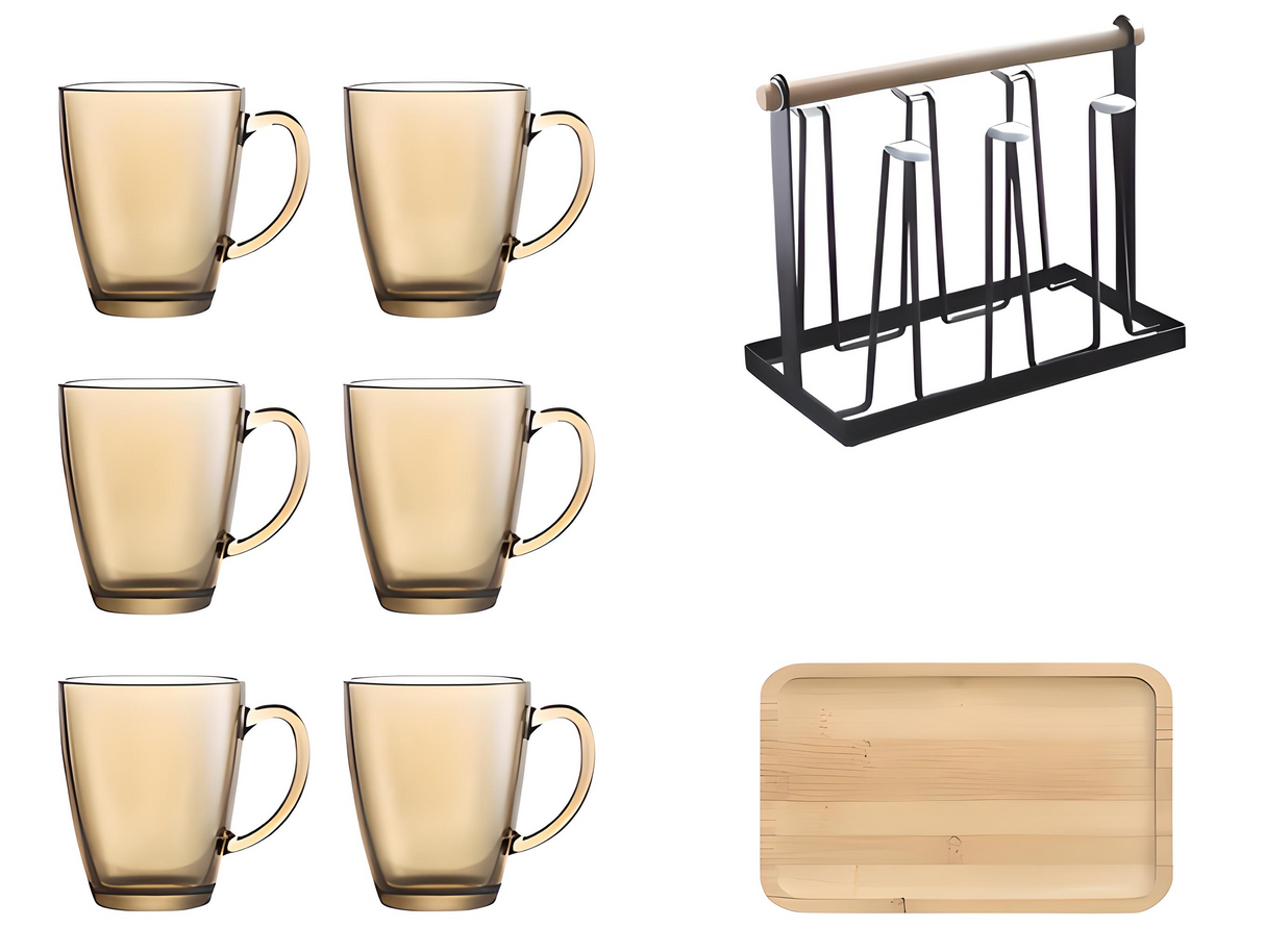 Julia M Lifestyles 380ml Drop-Resistant Tempered Glass Mug Julia M Home & Kitchen