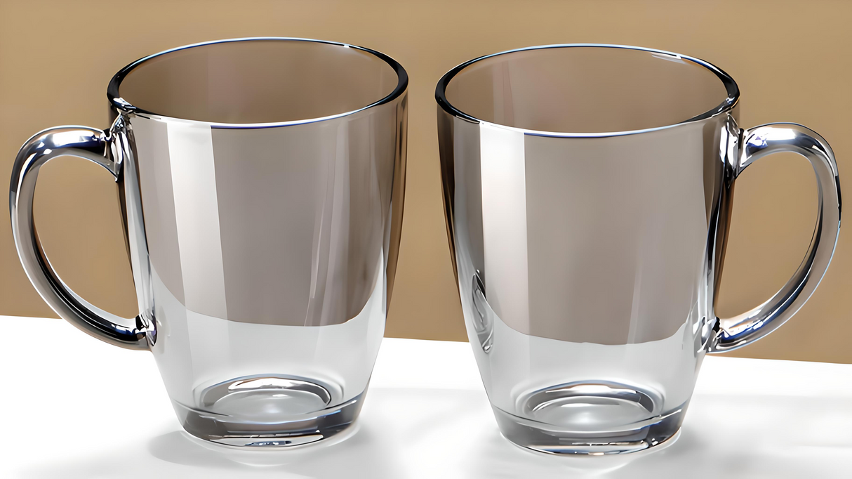 Julia M Lifestyles 380ml Drop-Resistant Tempered Glass Mug Julia M Home & Kitchen