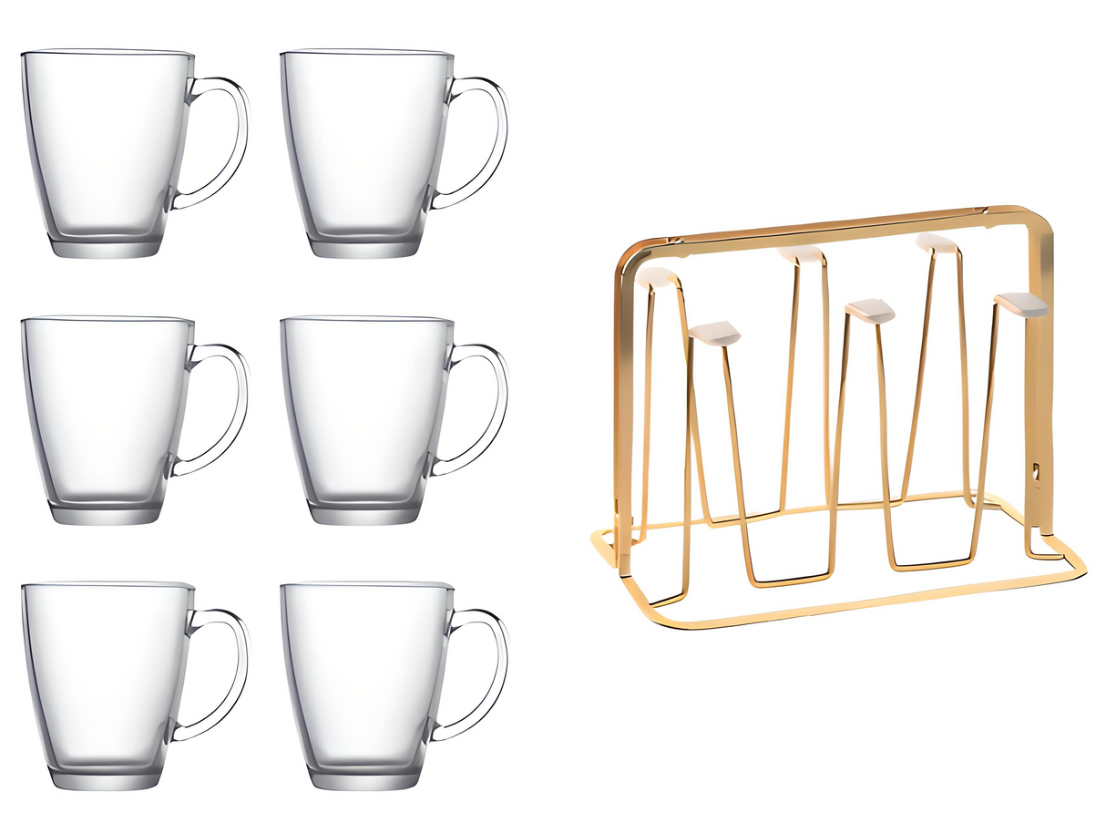 Julia M Lifestyles 380ml Drop-Resistant Tempered Glass Mug Julia M Home & Kitchen