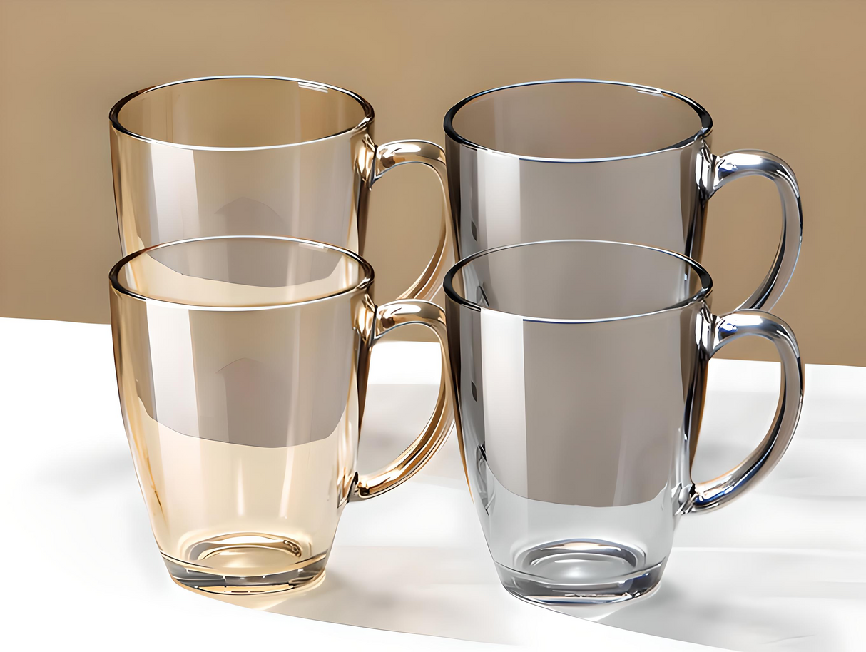 Julia M Lifestyles 380ml Drop-Resistant Tempered Glass Mug Julia M Home & Kitchen