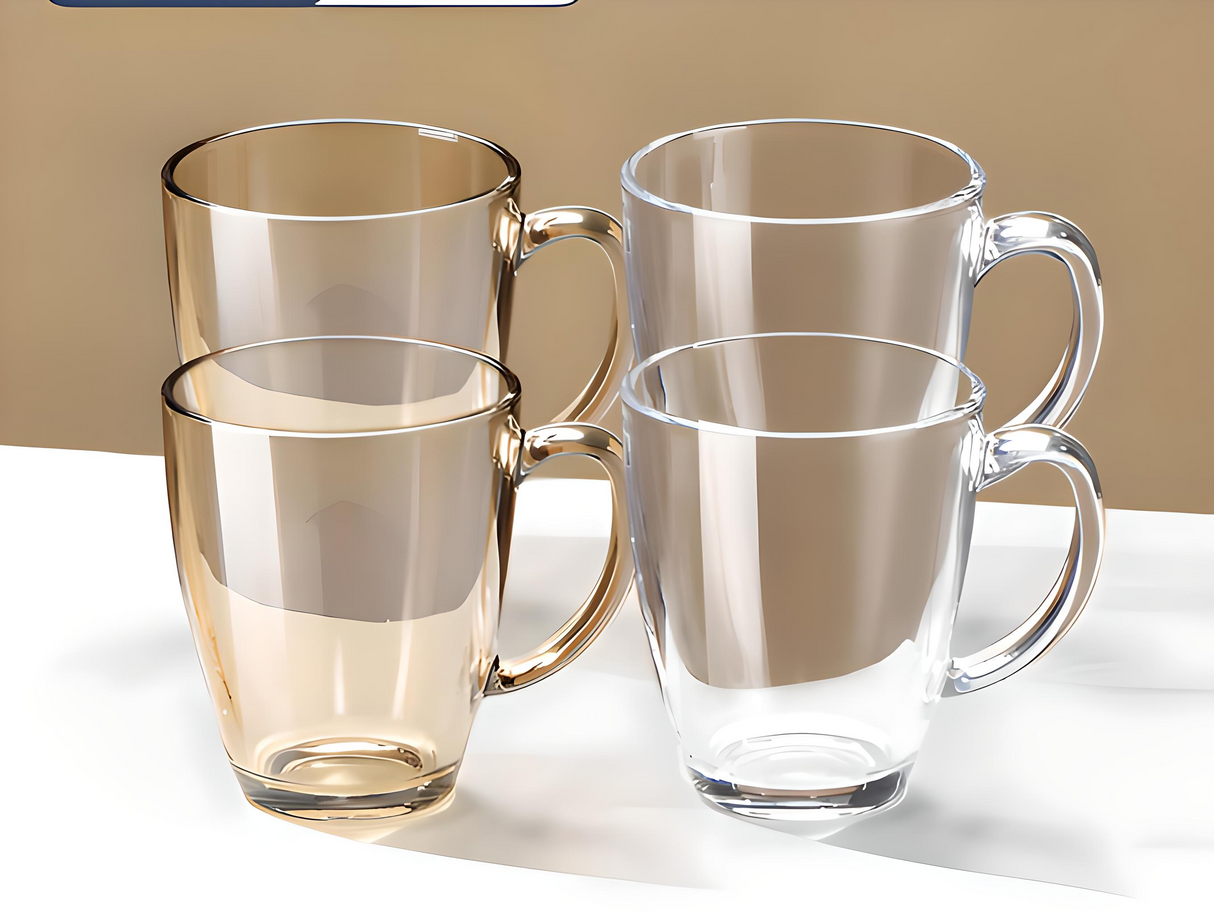 Julia M Lifestyles 380ml Drop-Resistant Tempered Glass Mug Julia M Home & Kitchen