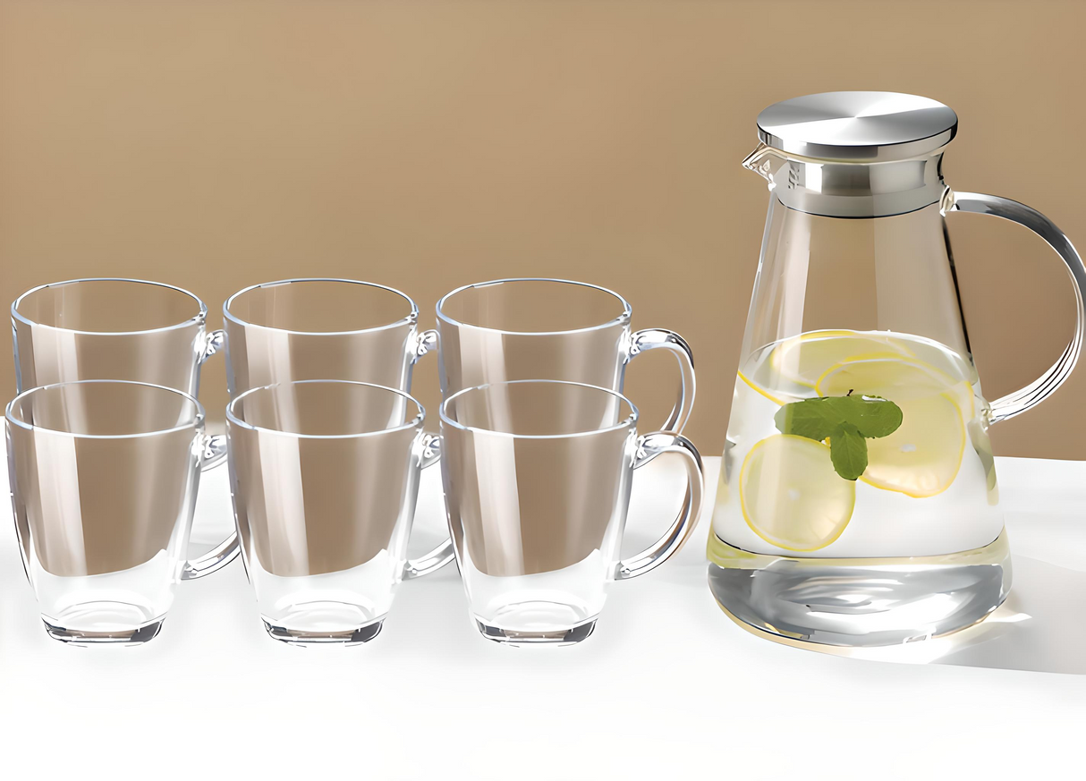 Julia M Lifestyles 380ml Drop-Resistant Tempered Glass Mug Julia M Home & Kitchen