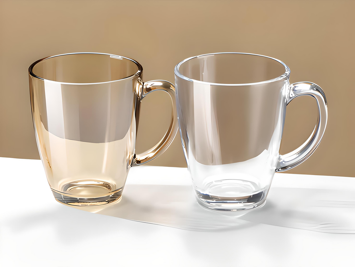 Julia M Lifestyles 380ml Drop-Resistant Tempered Glass Mug Julia M Home & Kitchen