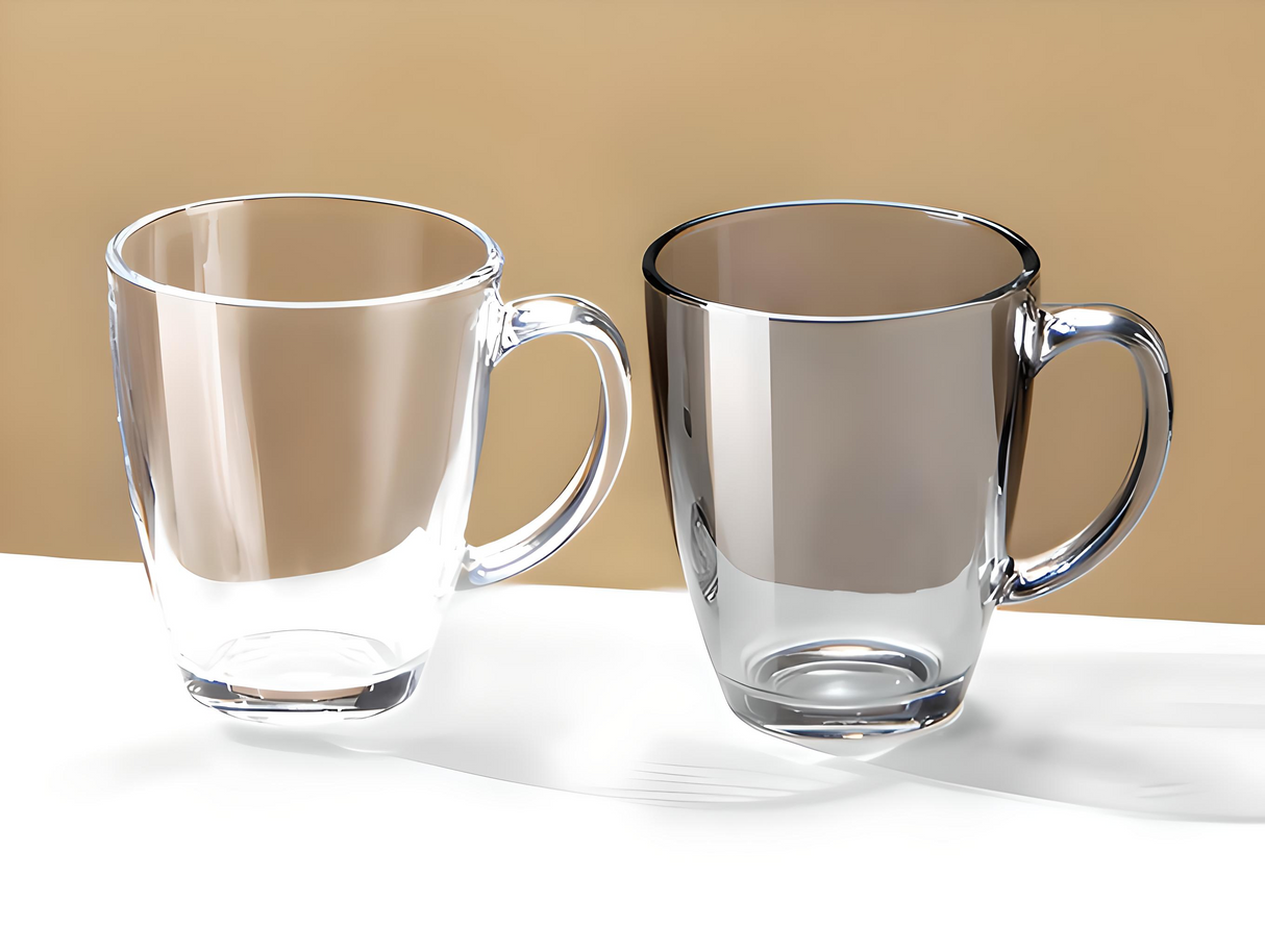 Julia M Lifestyles 380ml Drop-Resistant Tempered Glass Mug Julia M Home & Kitchen