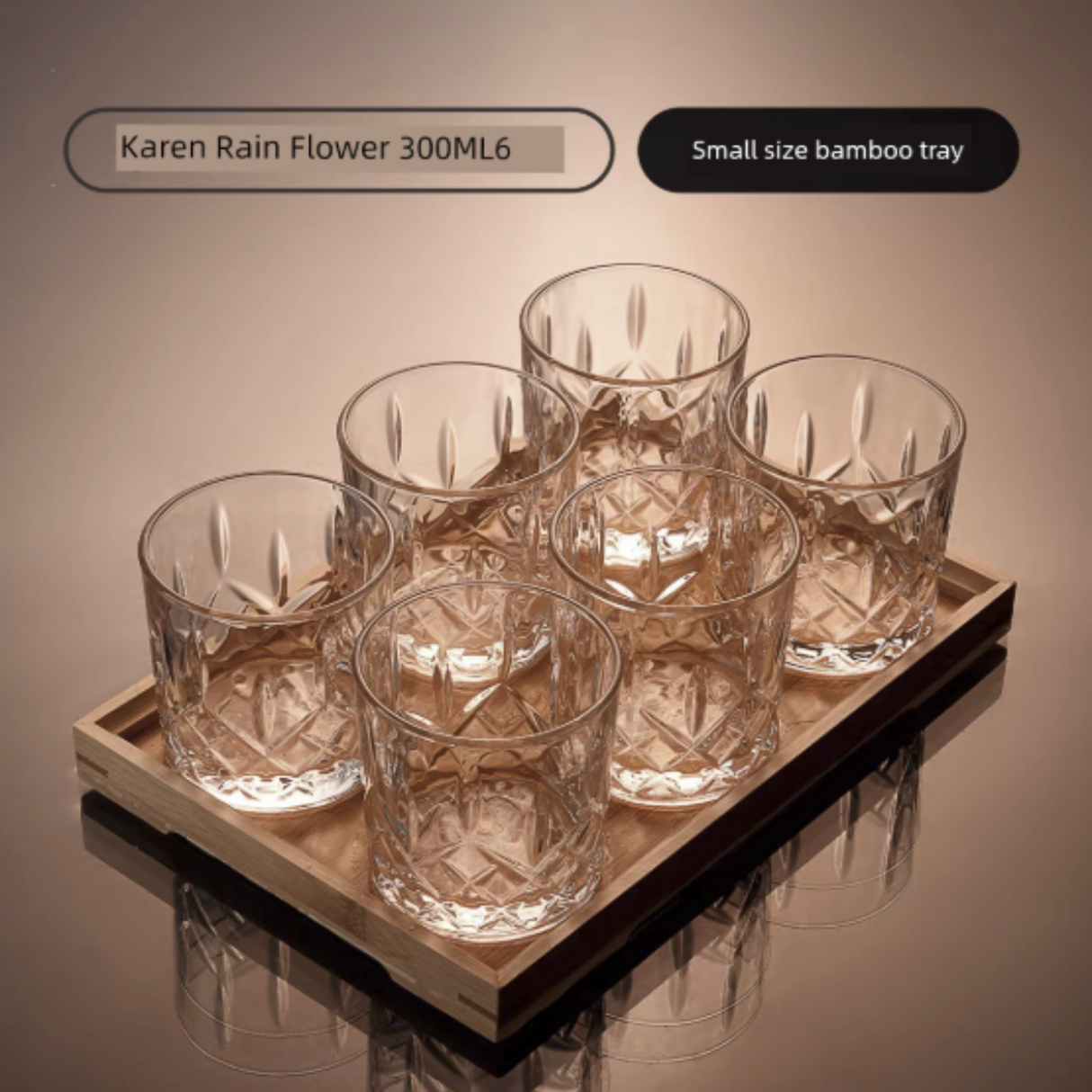 Crystal Whiskey Glass Set of 6 (201-300mL) Julia M LifeStyles