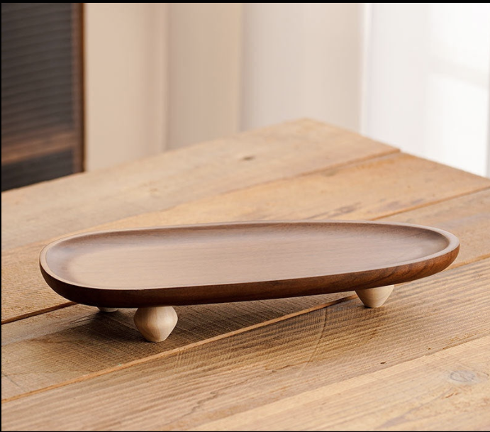 Sylva Walnut Footed Tray