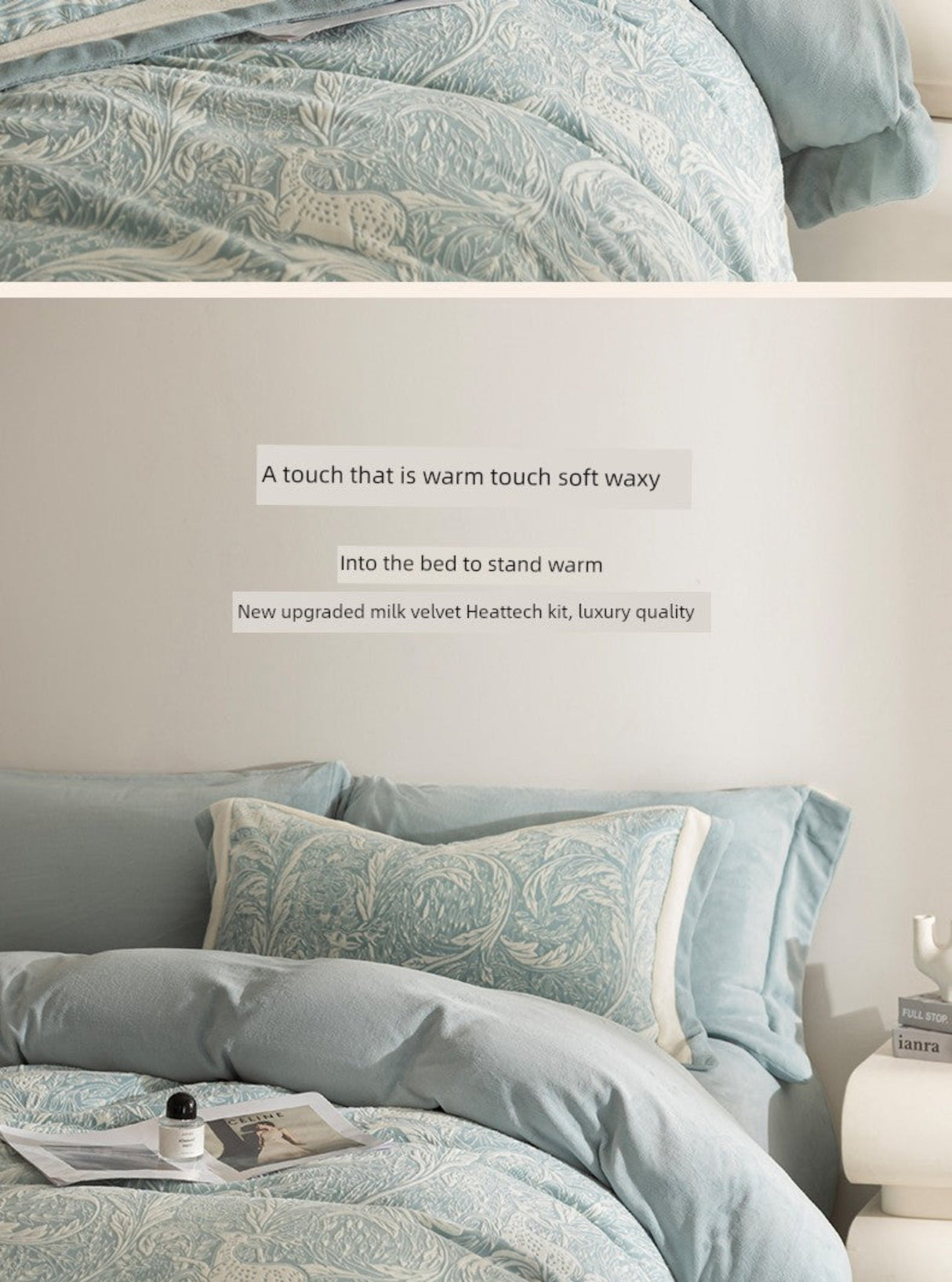 Luxurious Milk Fiber Winter Heat-tech Double-Sided Bedding Set Julia M LifeStyles