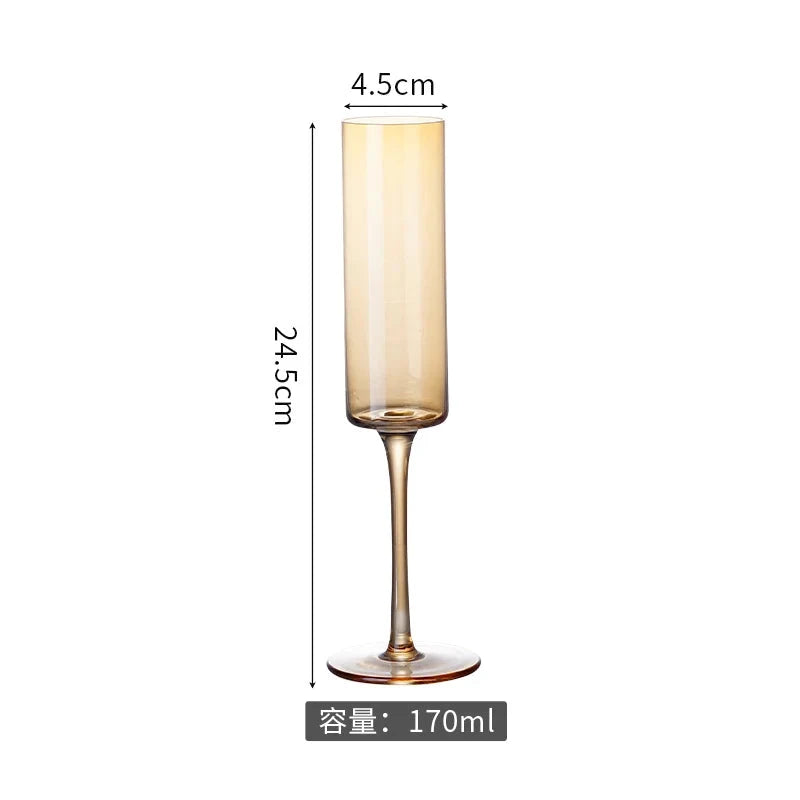 Galvanized Black Crystal Red Wine Goblet - Smoke Grey Elegance Julia M LifeStyles