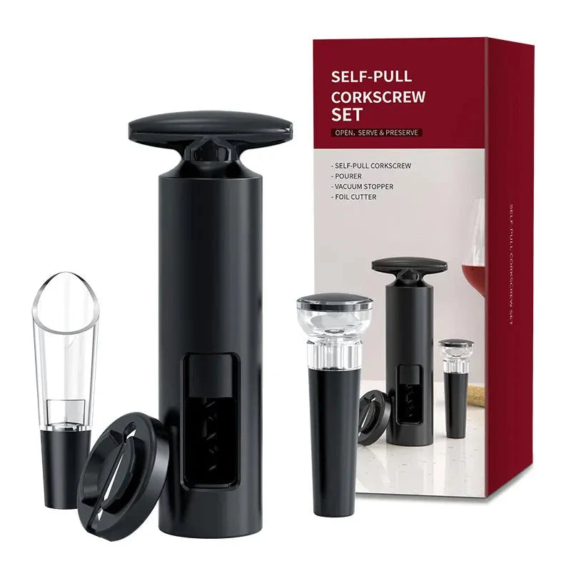 4-in-1 Luxury Electric Wine Opener Set with Stopper and Pourer Julia M Home & Kitchen