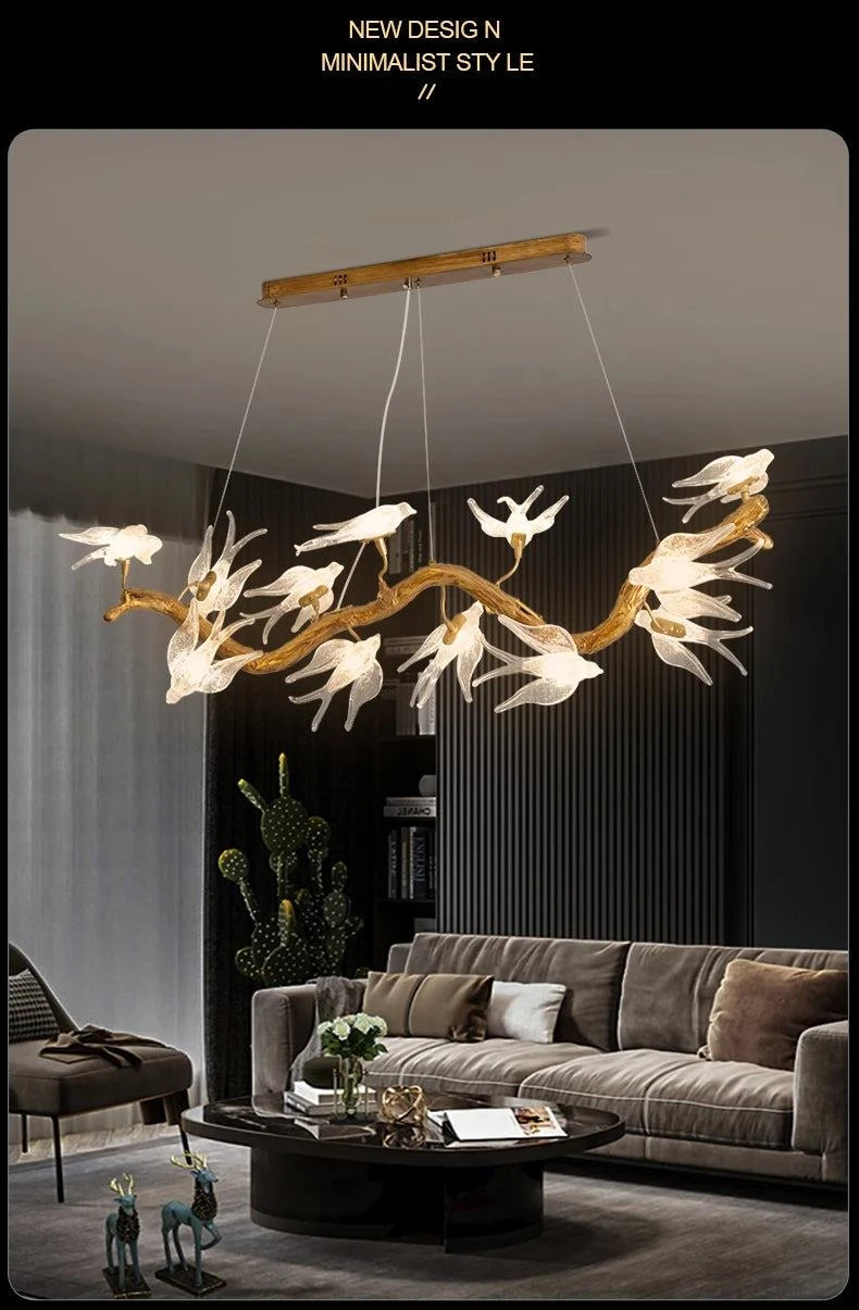 Artpad Designer Glass Bird Song Crystal Chandelier - Julia M LifeStyles