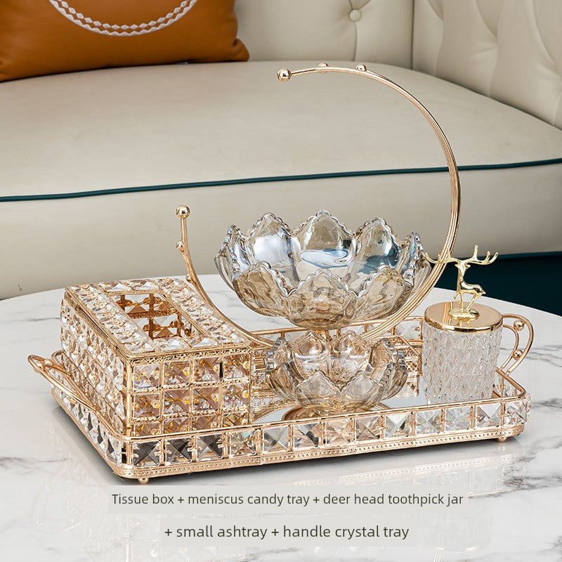 Light Luxury Style Crystal Tissue Box