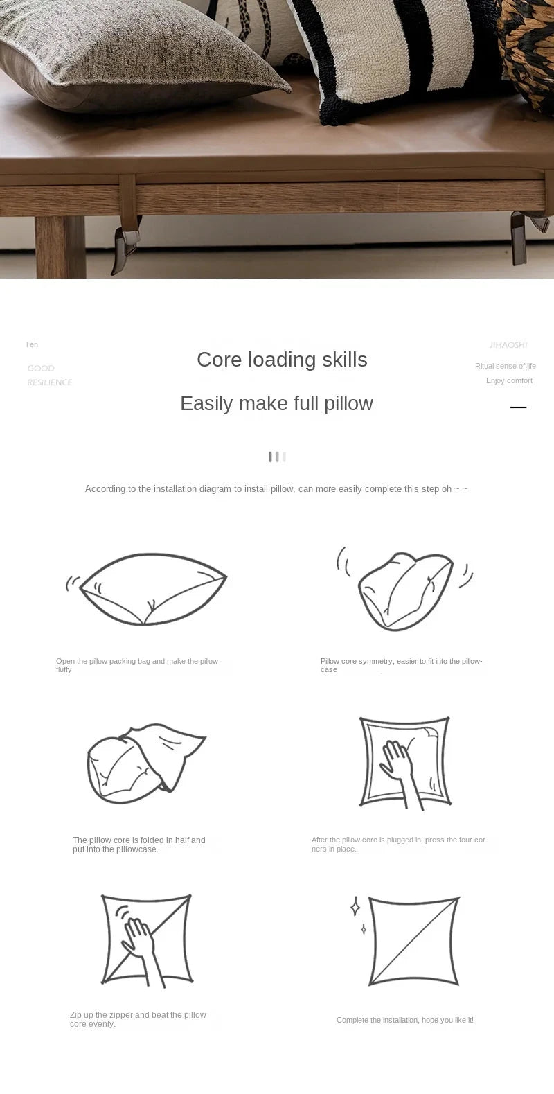 Modern simple black and white pillow cover living room sofa high-end backrest model room leopard jacquard cushion cover Julia M LifeStyles