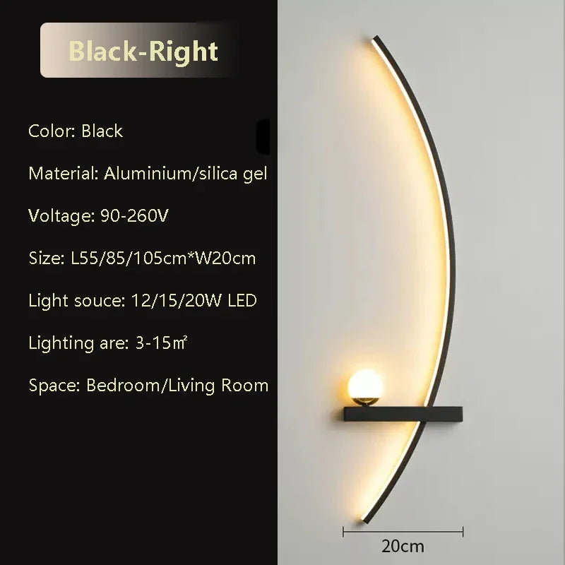 Modern LED Wall Lamp with Smart Remote Control for Bedroom and Living Room Julia M LifeStyles