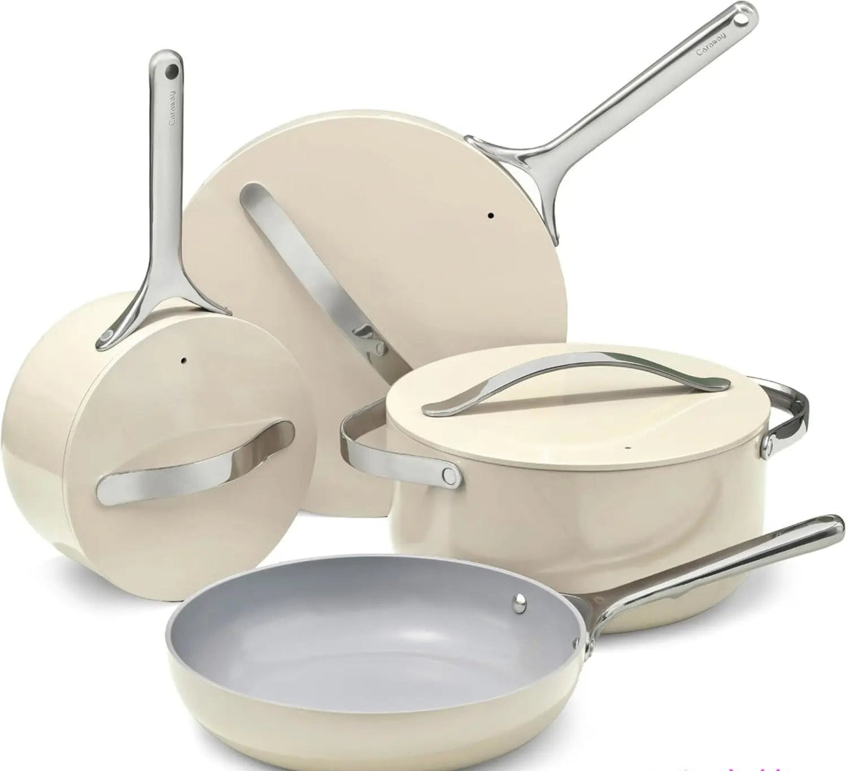 Nonstick Ceramic Cookware Set (12 Piece) Pots, Pans, 3 Lids and Kitchen Storage - Non Toxic - Oven Safe & Compatible Julia M LifeStyles