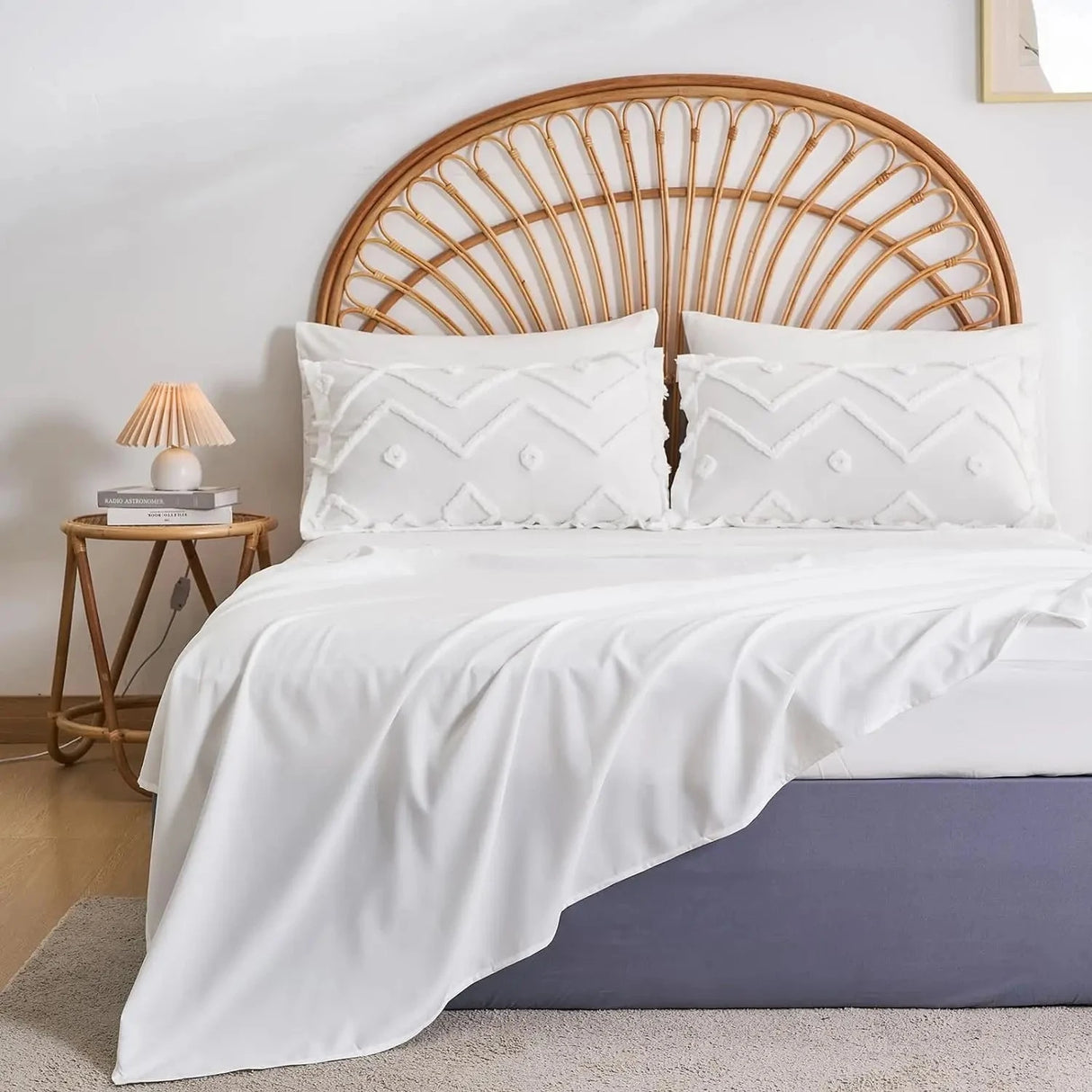 7 Pcs solid color tufted quilt set, microfiber soft and lightweight, durable and easy to wash bedding set , for all seasons Julia M LifeStyles