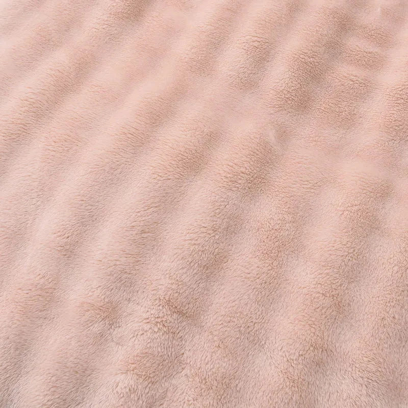 Cozy Coral Fleece Rabbit Fur Blanket for Sofa & Bedroom Julia M LifeStyles