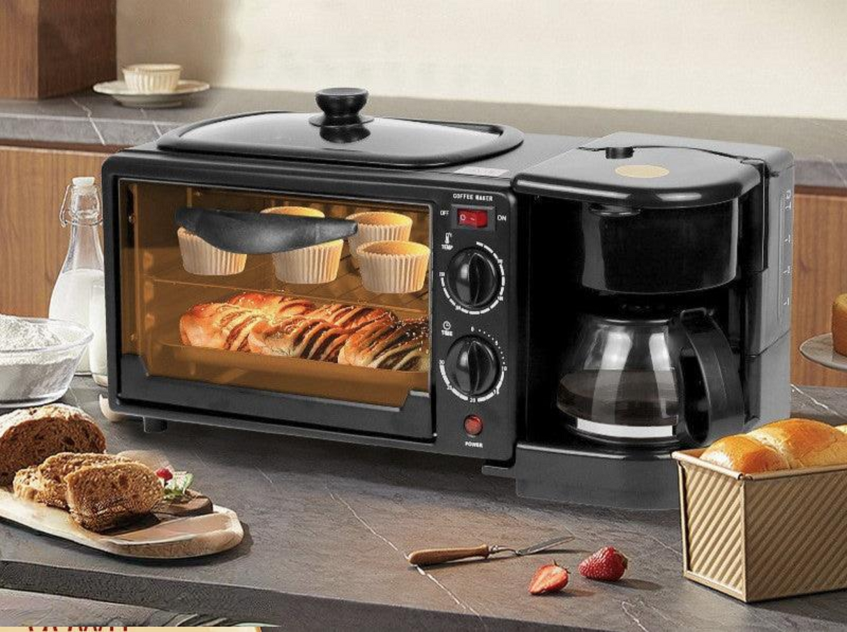 Versatile 3-in-1 Breakfast Machine: Toaster, Sandwich Maker & Bread Maker Julia M Home & Kitchen