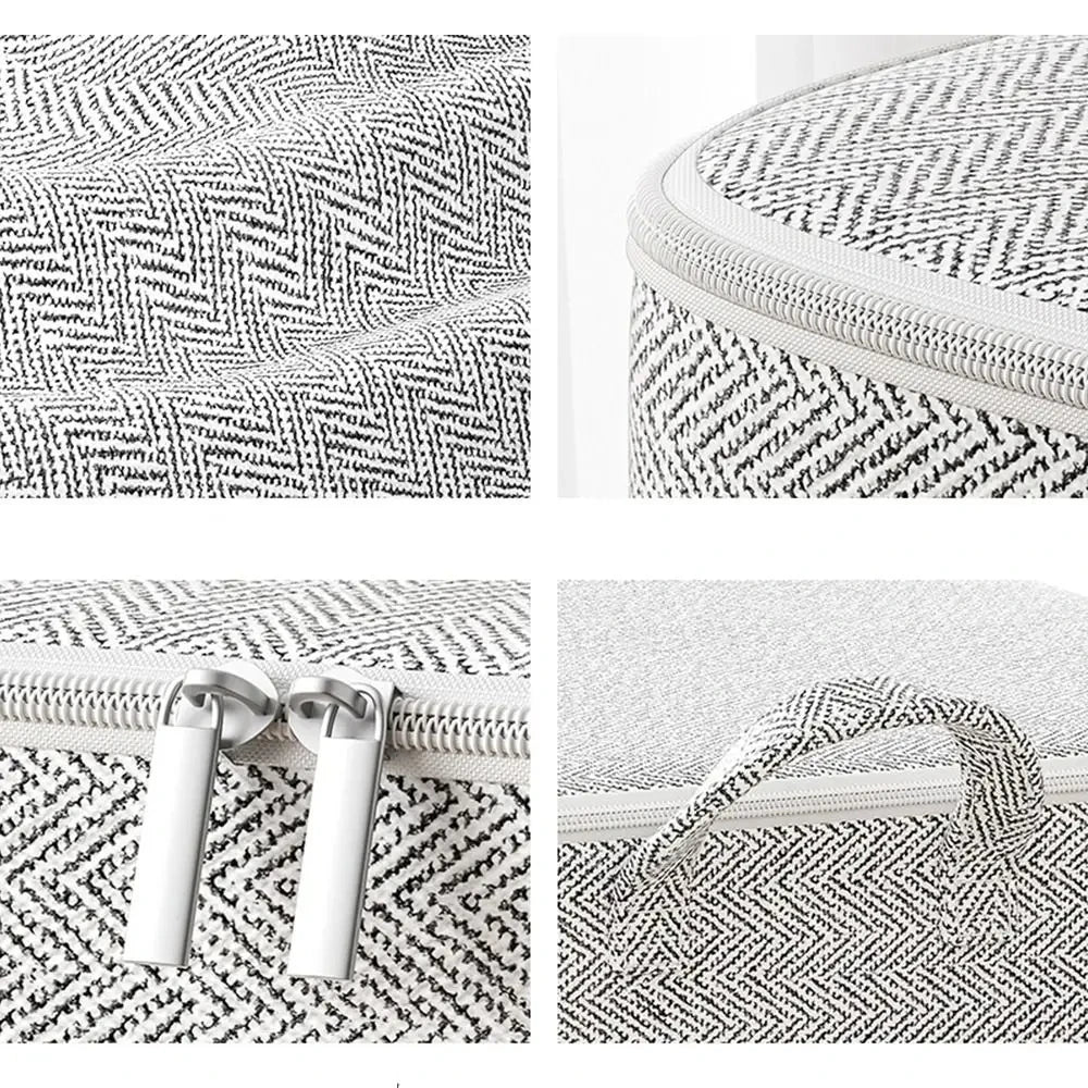 Non-woven Quilt Storage Bag with Lids Zipper Foldable Clothes Quilt Bins Container Large Capacity Dust-proof Bag Organize - Julia M LifeStyles