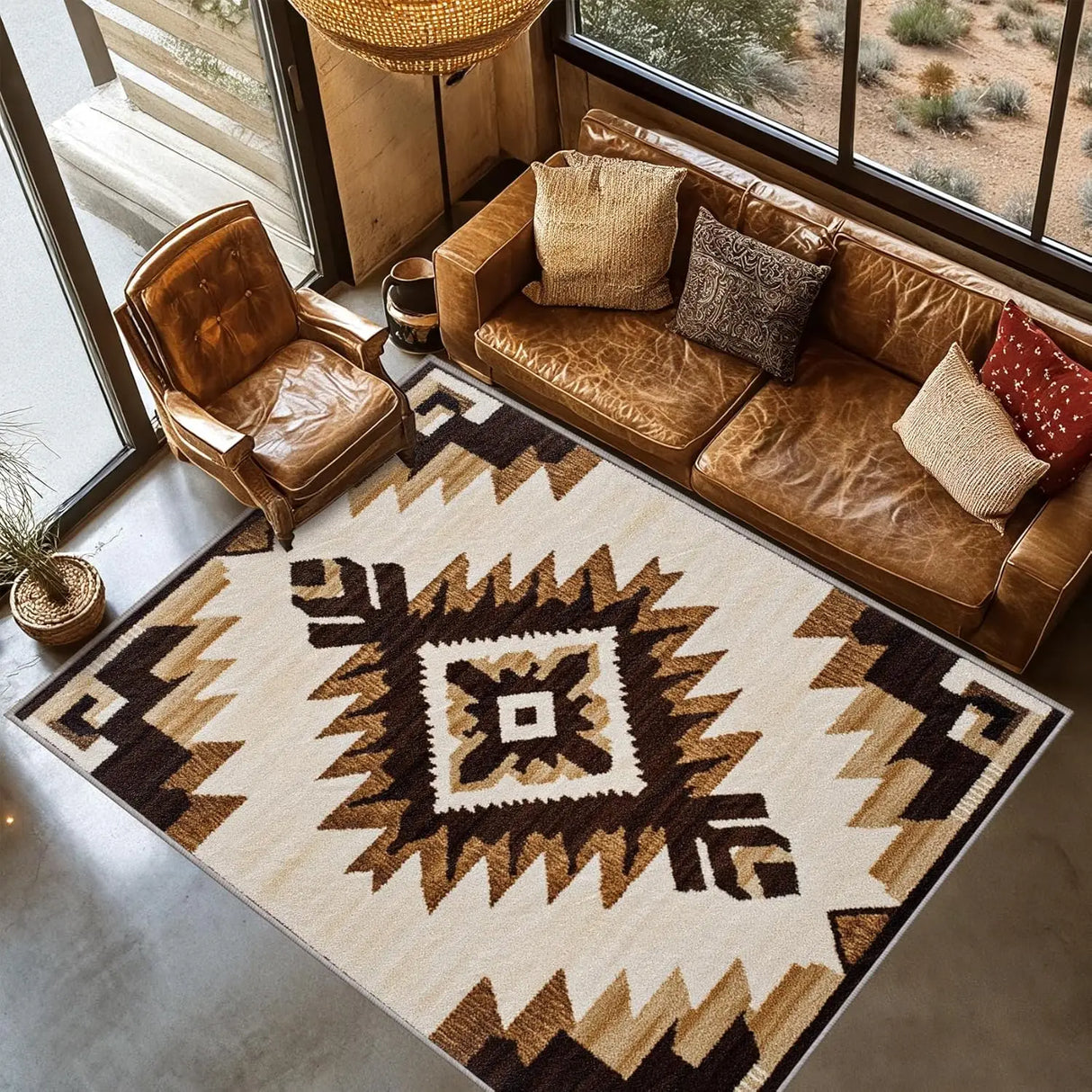 Bohemian Stain Resistant Bathroom Floor - Julia M LifeStyles