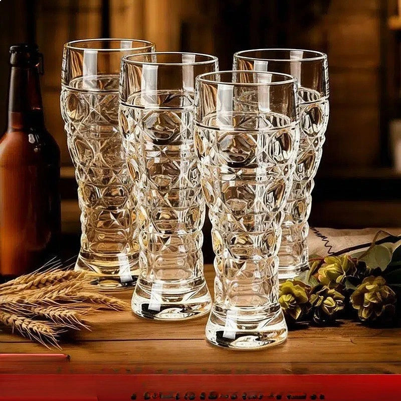 Creative New Thick Luxury Carved Pattern Beer Cup High Grade Brewery Malt Drinking Water Cup Pub Use