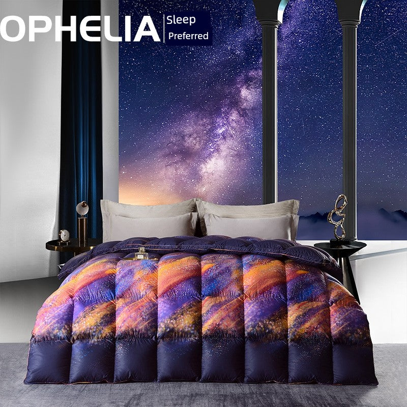 Luxury Italy Import Silk Duvet with 95% White Goose Down for Winter Comfort Julia M Home & Kitchen